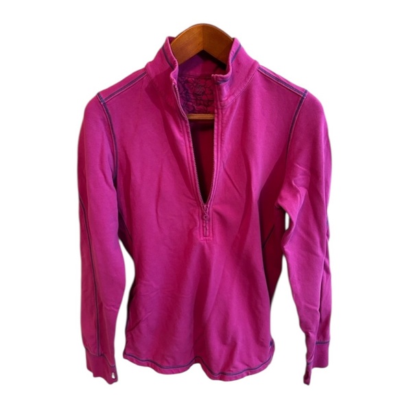 Tommy Bahama Women’s large zip up, magenta with blue accents, front pockets - Picture 1 of 8